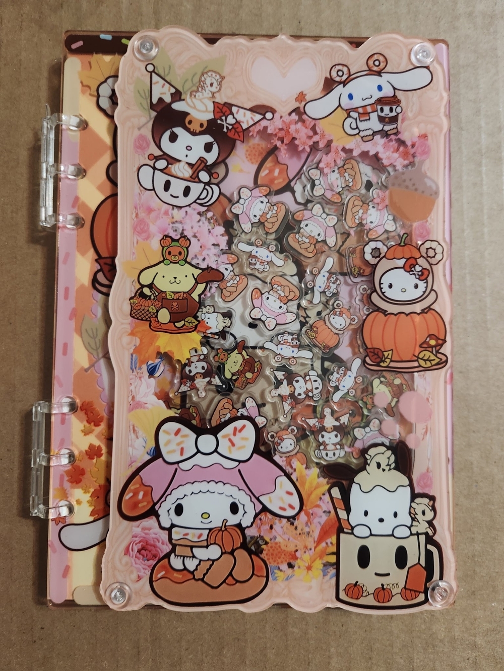 Sanrio Family A5 Acrylic Shaker Notebook